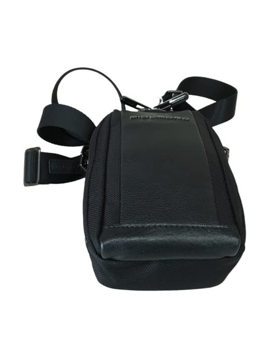 Piquadro Brief 2 Borsa a Tracolla in Tessuto Riciclato Nero CA5485BR2 uomo