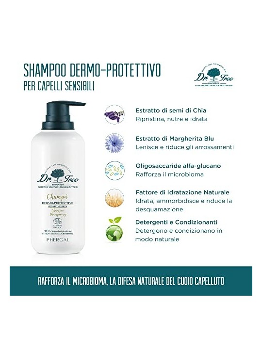 DR TREE DERMOPROTECTOR SHAMPOO PER CUTE SENSIBILE 400ml unisex