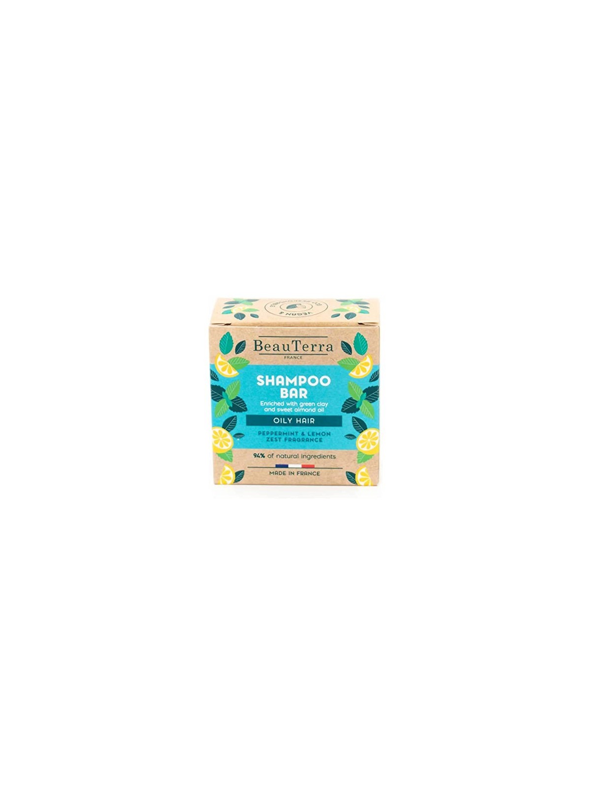 Beauterra SOLIDE Shampoo alla menta e scorza di limone 75 gr unisex