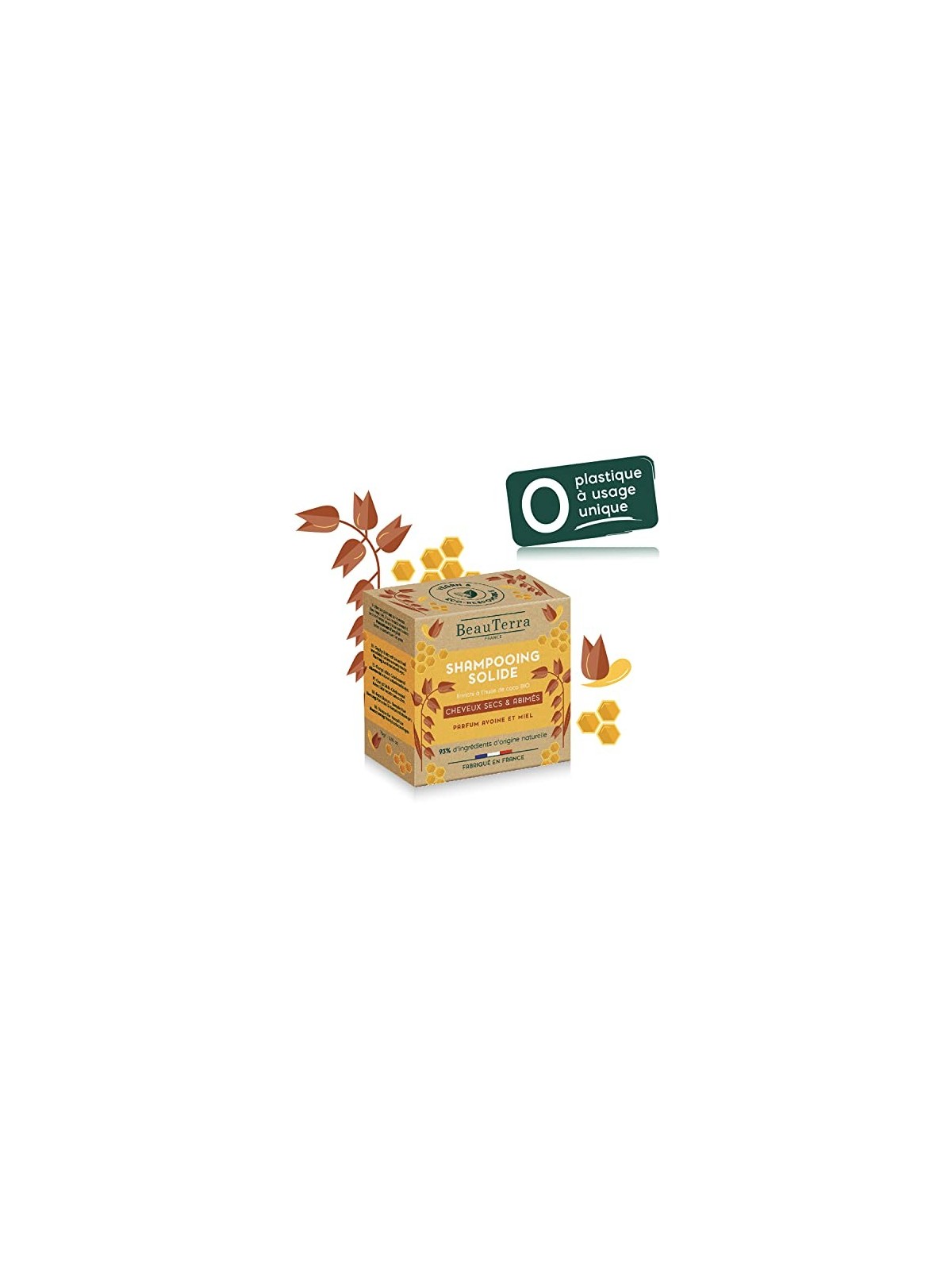Beauterra SOLIDE Shampoo all'avena e miele 75 gr unisex