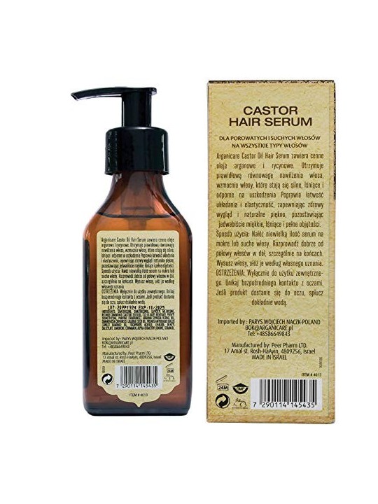 Siero crescita capelli con olio di ricino 100ml
