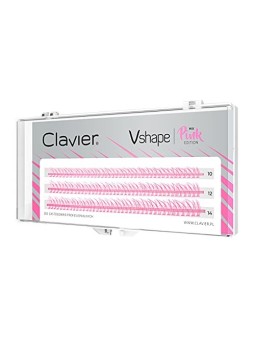 CLAVIER Vshape Ciuffi di ciglia Rosa