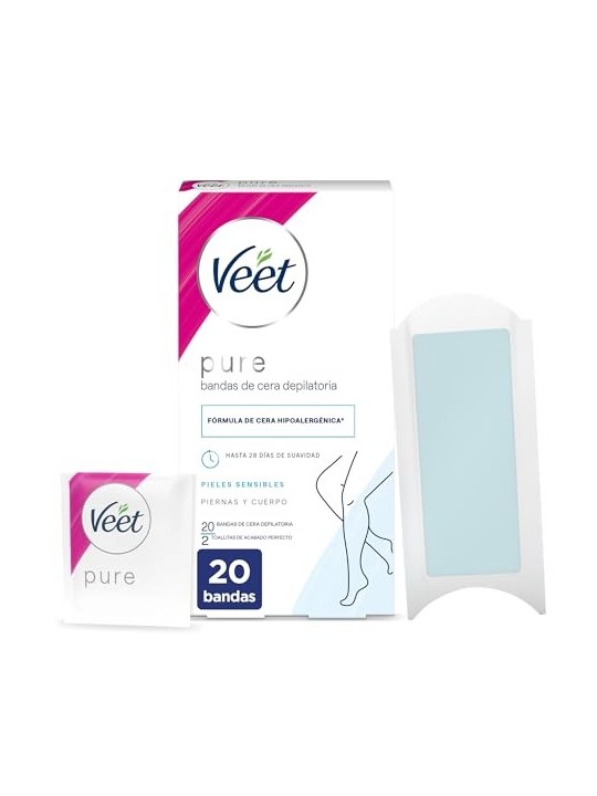 Veet BANDE DI CERA PURE corpo per pelle sensibile 20 unit unisex