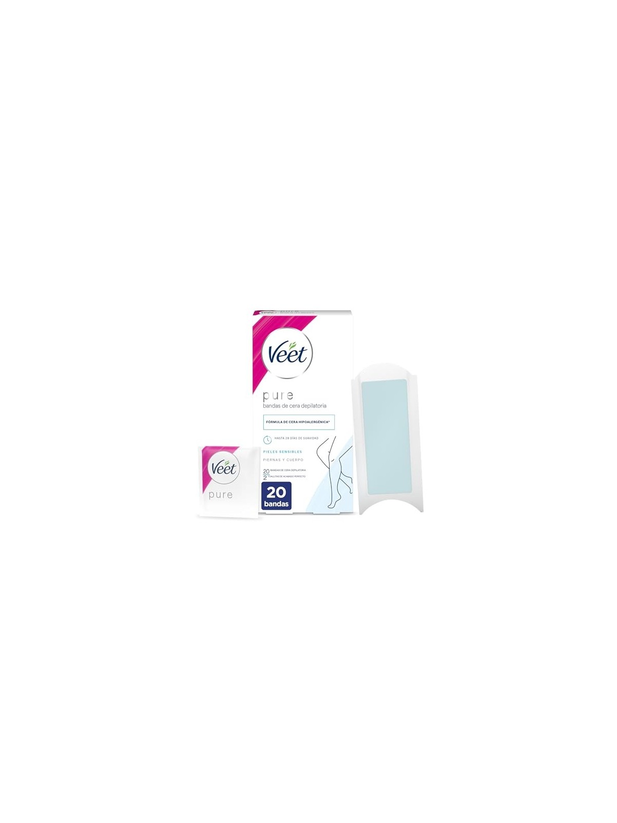 Veet BANDE DI CERA PURE corpo per pelle sensibile 20 unit unisex