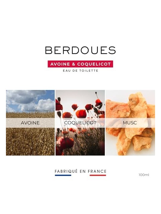 Berdoues AVOINE and COQUELICOT eau de toilette spray 100ml donna