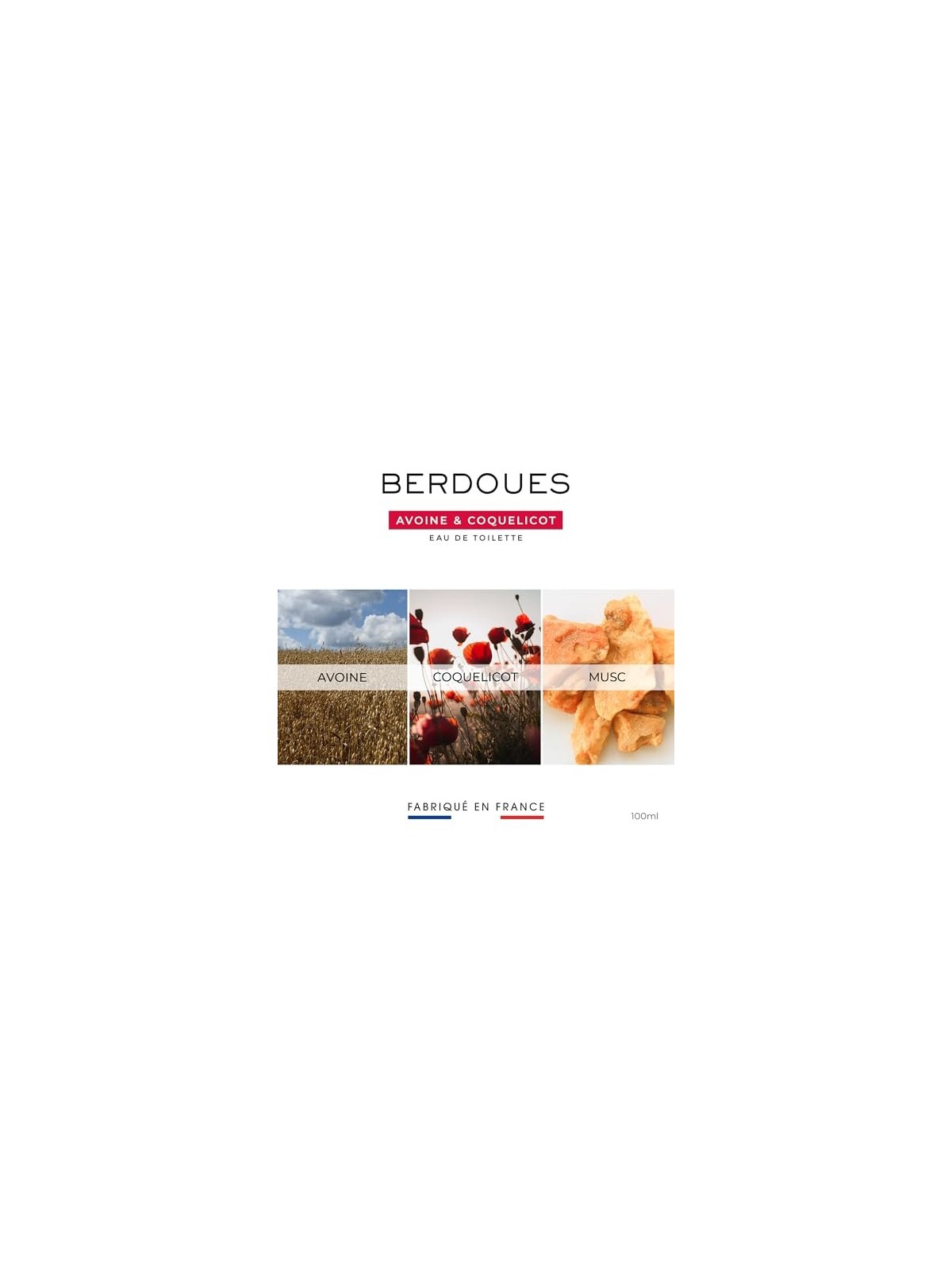 Berdoues AVOINE and COQUELICOT eau de toilette spray 100ml donna