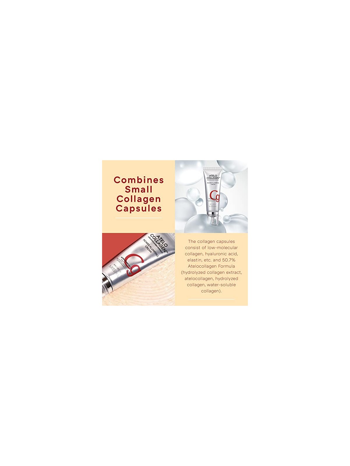 Missha Atelocollagen 500 Power Plumping Cream Crema rassodante per la pelle donna 40ml
