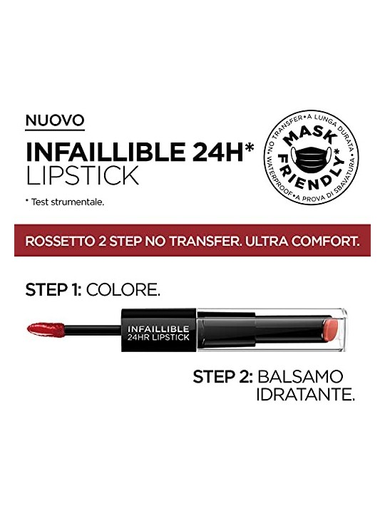 Rossetto L'Orï¿½ï¿½al Paris Infaillible 24HR 804 Metro-Proof Rose 6 ml