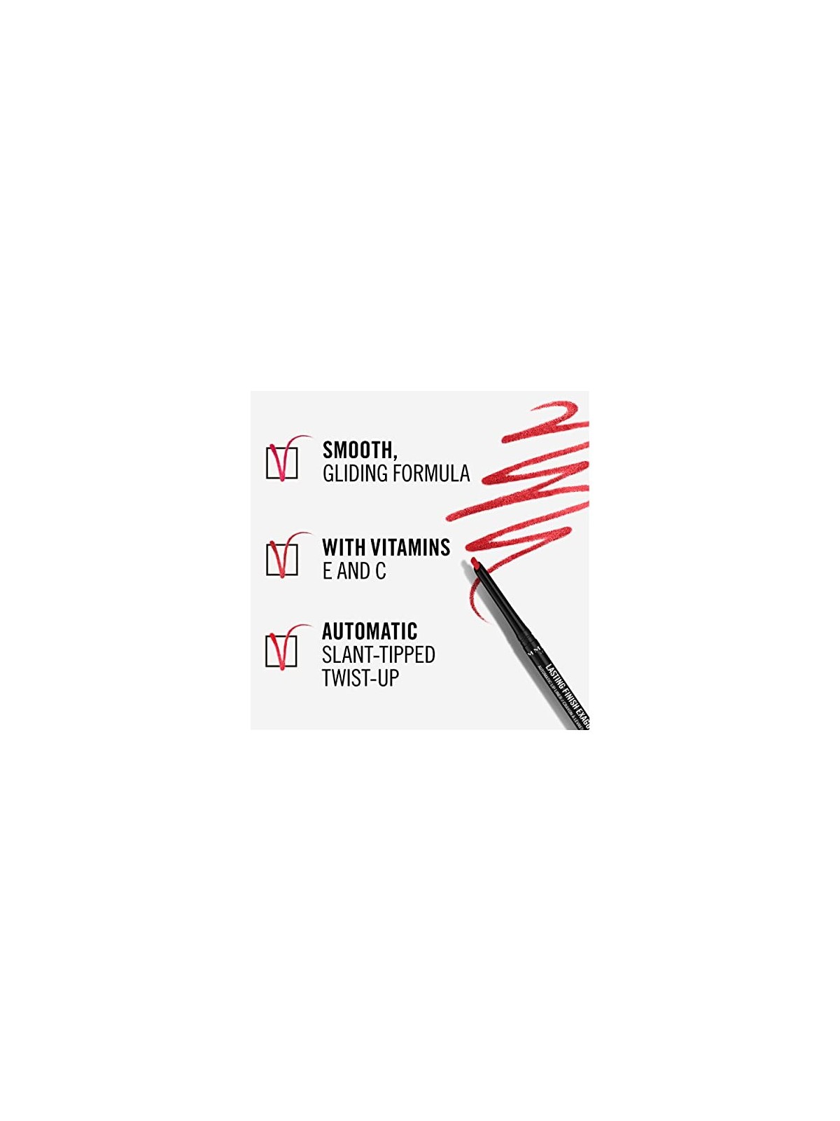 Rimmel Finitura duratura Matita per labbra esagerata donna  024 Red Diva