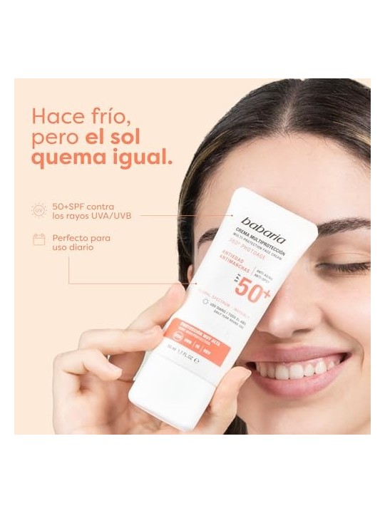 Babaria 360 photoage crema viso tono invisibile 50ml per bambini