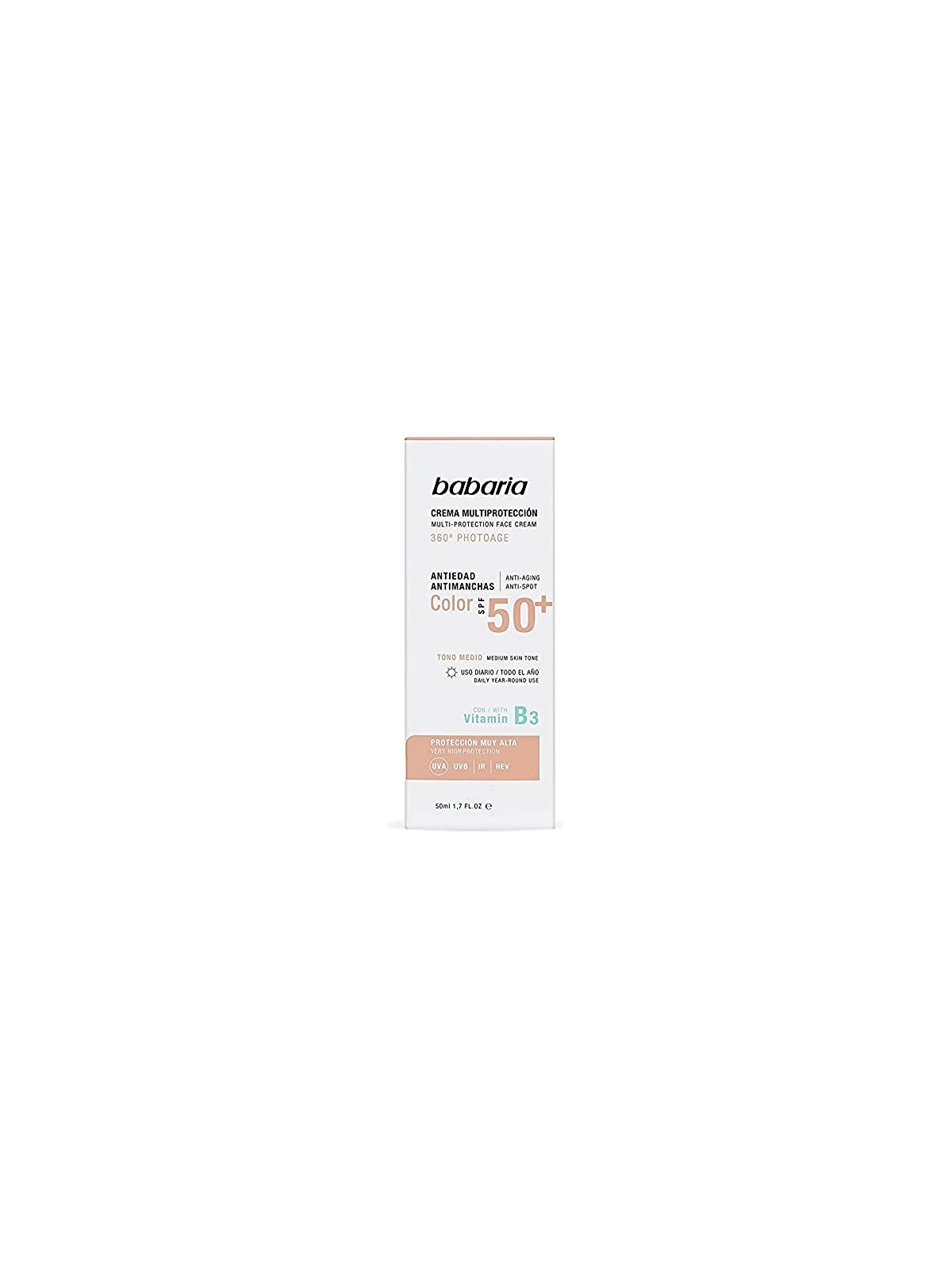 Babaria 360 photoage crema viso tonalit media 50ml per bambini