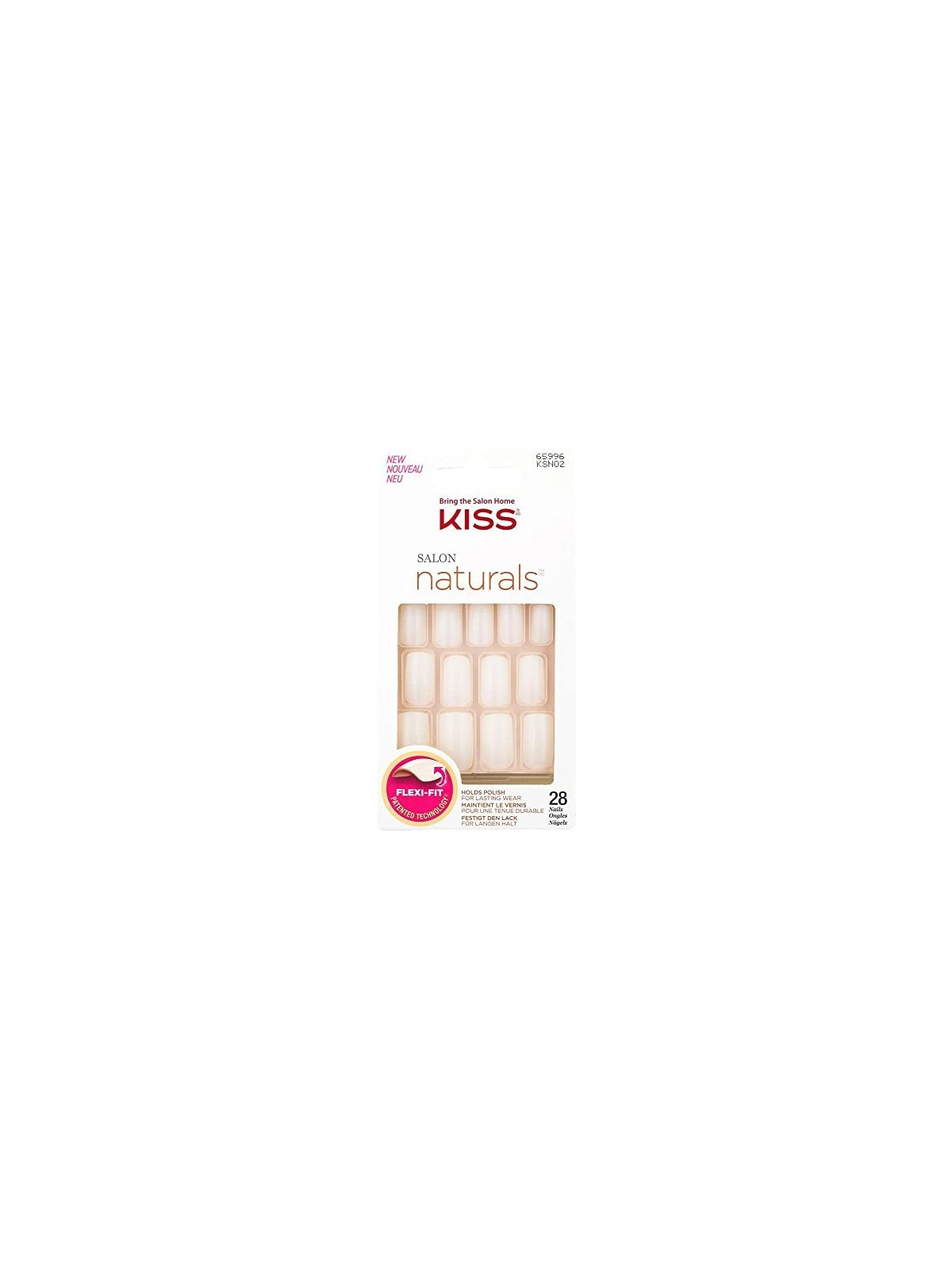 Kiss My Face 65996 Salon Naturals Nails 28 pz donna