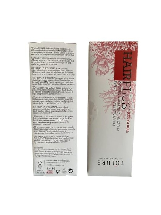 Tolure Cosmetics Hairplus Siero Rosso Corallo per Donna 3ml