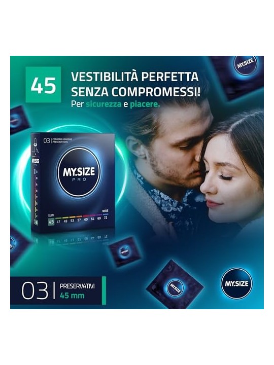 Preservativi MYSIZE PRO 45mm 3 pz