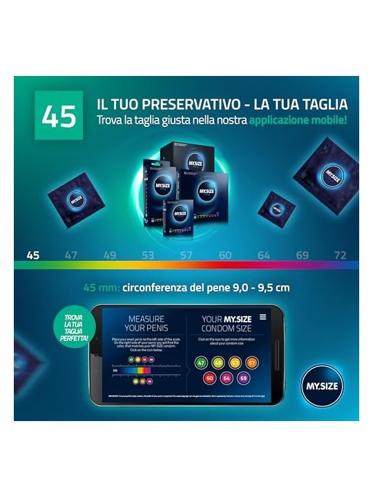 Preservativi MYSIZE PRO 45mm 3 pz