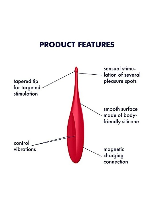 Vibratore Satisfyer Twirling Fun Rosso Papavero