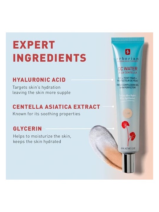 Erborian CC Acqua Fresca Gel Complesso Illuminante Perfettore di Pelle 15 ml Clair donna