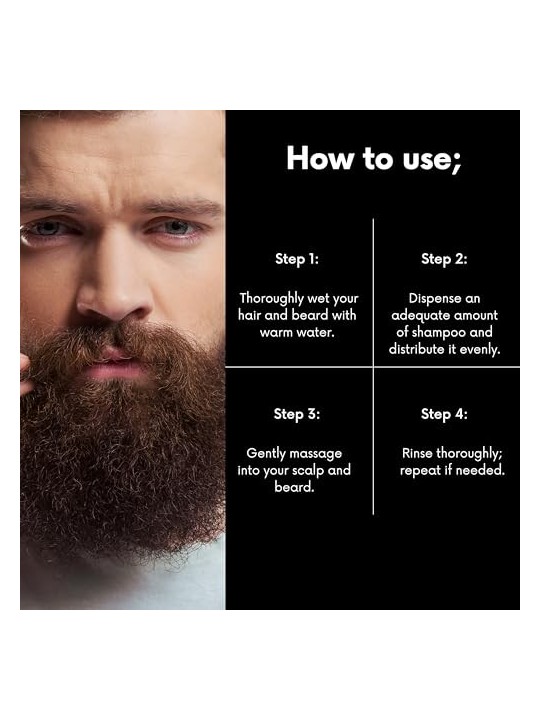 Shampoo 2in1 purificante per capelli e barba 500ml