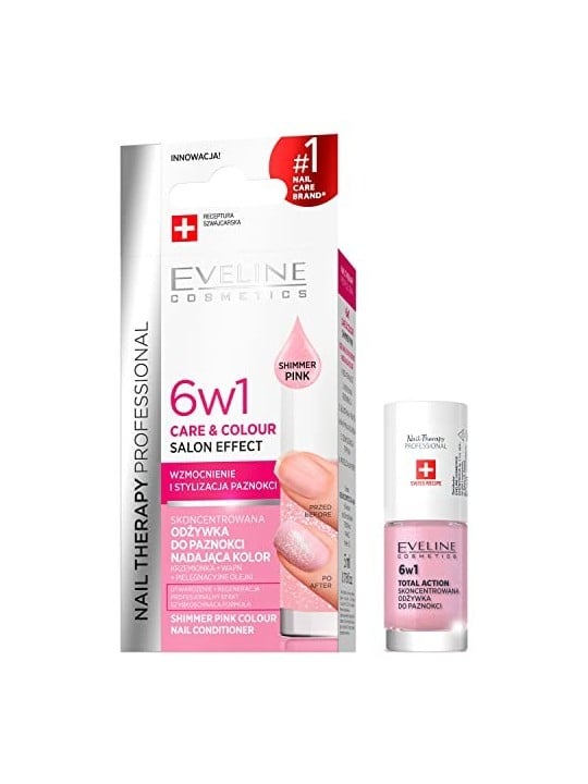 Nail Therapy Professional 6in1 Care & Color balsamo per unghie donante colore Shimmer Pink 5ml