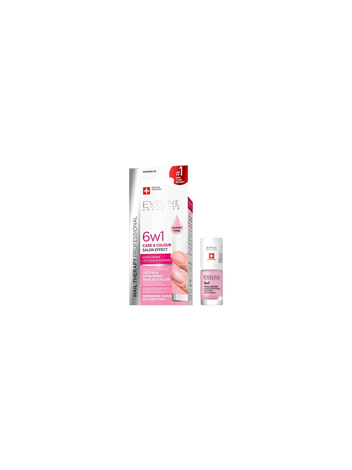 Nail Therapy Professional 6in1 Care & Color balsamo per unghie donante colore Shimmer Pink 5ml