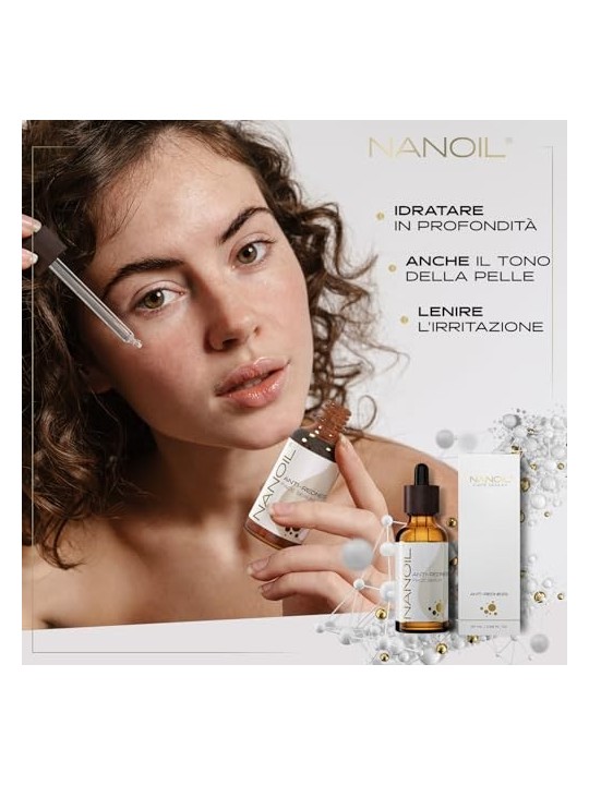 Nanoil Siero Viso AntiRossore Siero illuminante contro gli arrossamenti donna 50ml