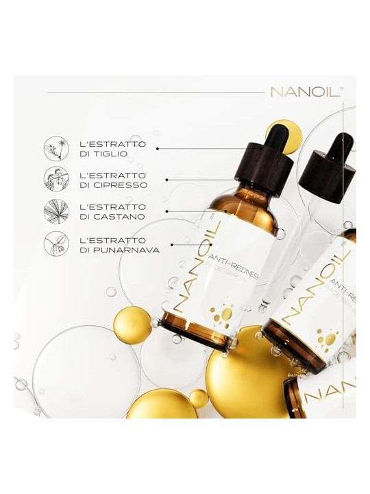 Nanoil Siero Viso AntiRossore Siero illuminante contro gli arrossamenti donna 50ml