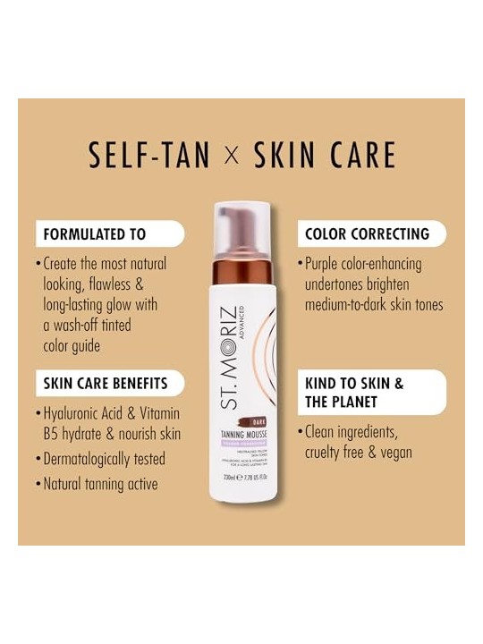 St Moriz MOUSSE ABBRONZANTE Correttore di Colore Scuro 200ml Unisex