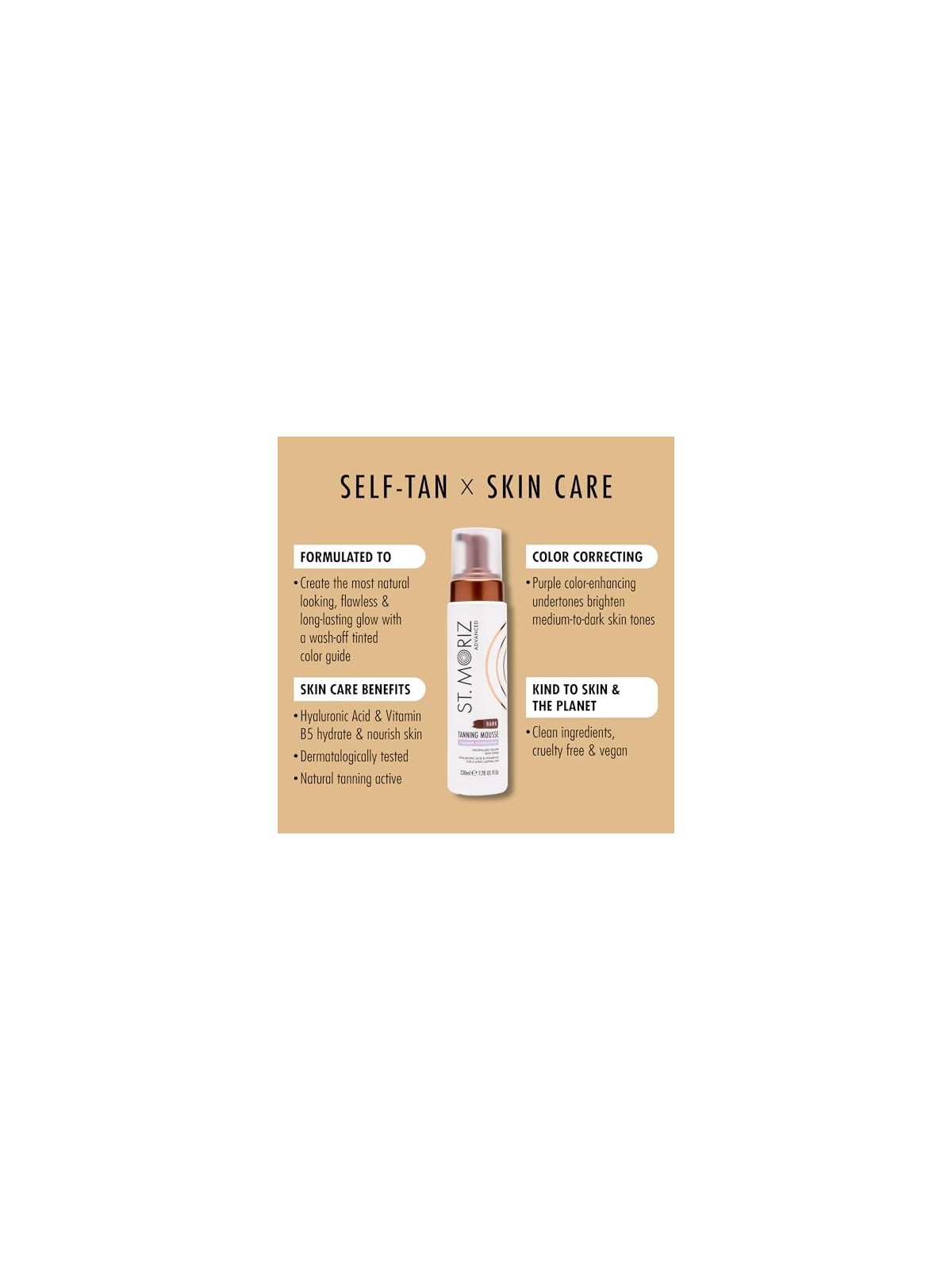 St Moriz MOUSSE ABBRONZANTE Correttore di Colore Scuro 200ml Unisex