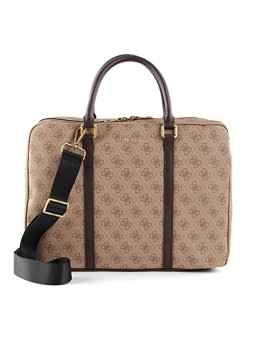 Borsa da Lavoro Guess Vezzola in Poliuretano Marrone uomo