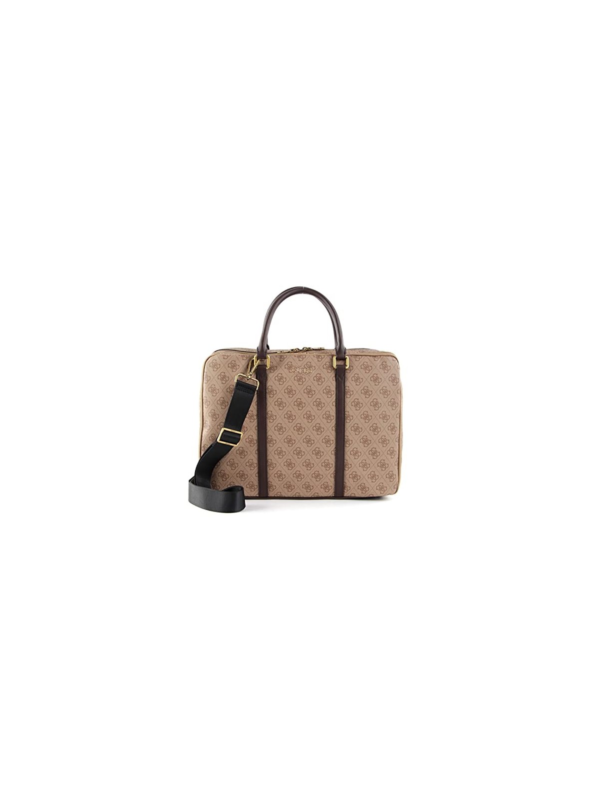 Borsa da Lavoro Guess Vezzola in Poliuretano Marrone uomo
