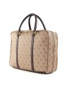 Borsa da Lavoro Guess Vezzola in Poliuretano Marrone uomo