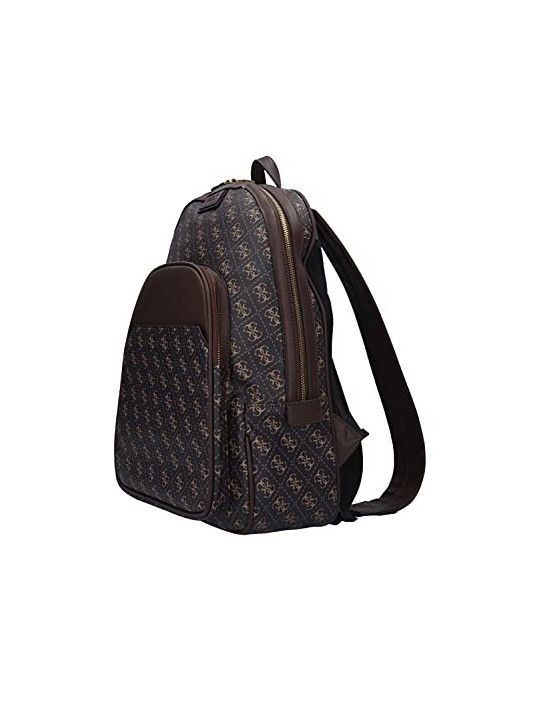 Guess Vezzola Zaino in Pelle Marrone Compartimento per Laptop hmvezl p1105 38 x 33 x 10 cm donna
