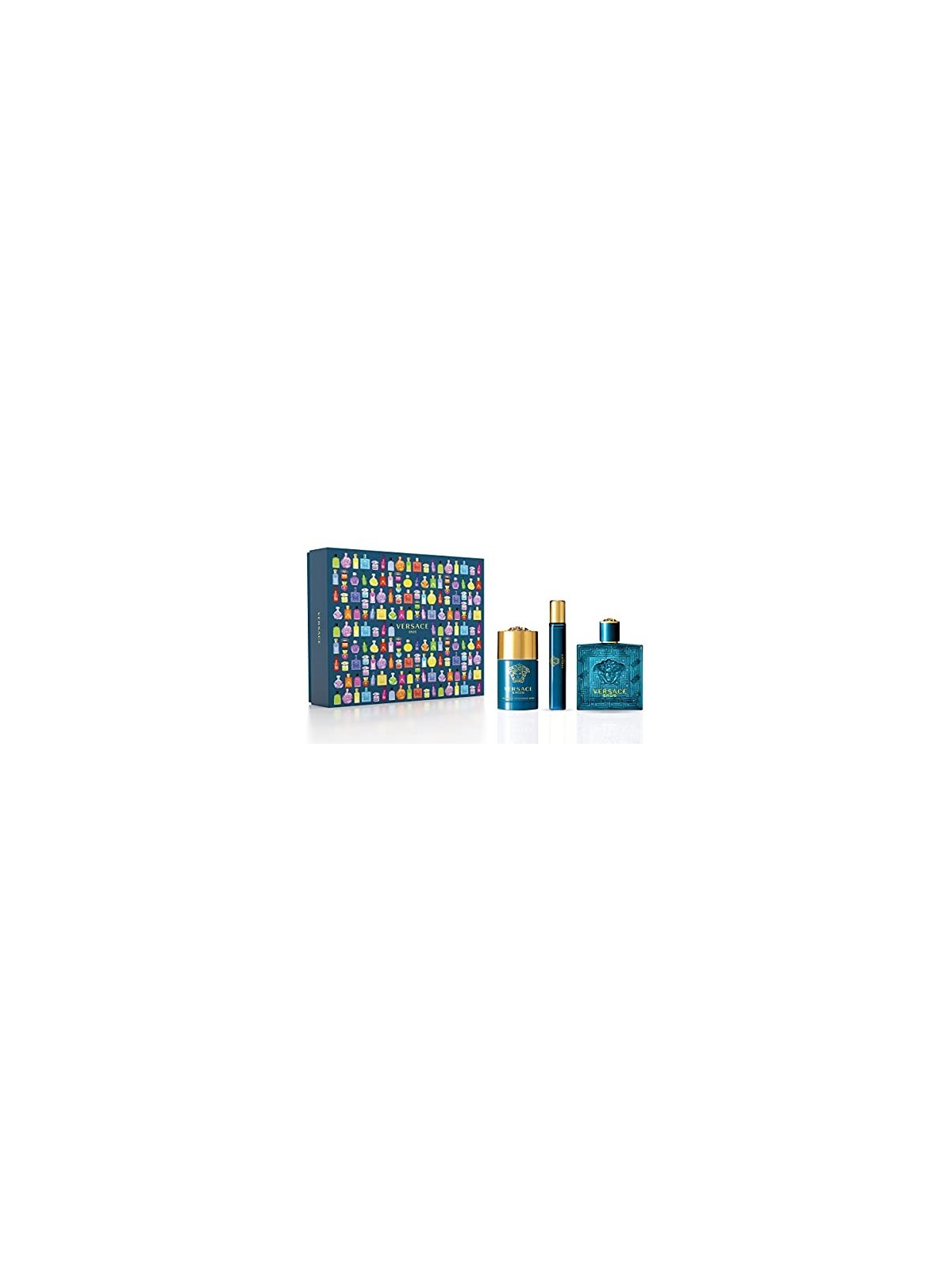 Set regalo Versace Eros: 100ml, deostick 75ml e miniatura Eau de toilette da Uomo 100ml