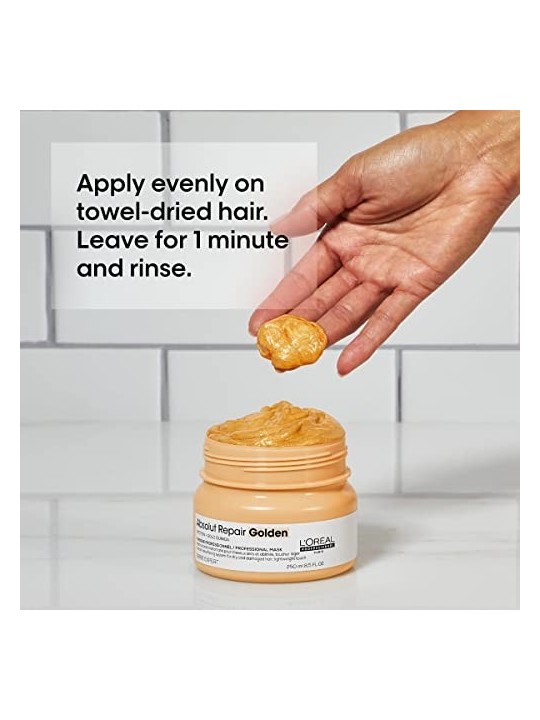 LOrï¿½ï¿½al Professionnel Serie Expert Absolut Repair Gold Quinoa Protein Golden Masque donna 250ml