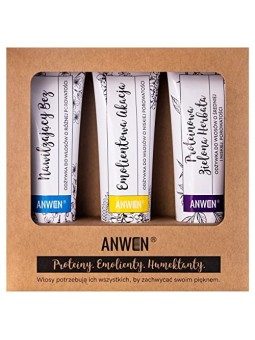 ANWEN SET Balsami per capelli a bassa porositï¿½ï¿½ Tï¿½ï¿½ verde proteico 100ml  Azione emolliente 100ml  Idratante Senza 100ml