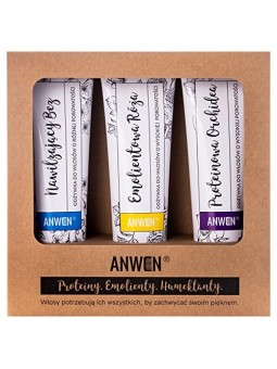 ANWEN SET Balsami per capelli ad alta porositï¿½ï¿½ Protein Orchid 100ml  Emollient Rose 100ml  Moisturizing Bez 100ml
