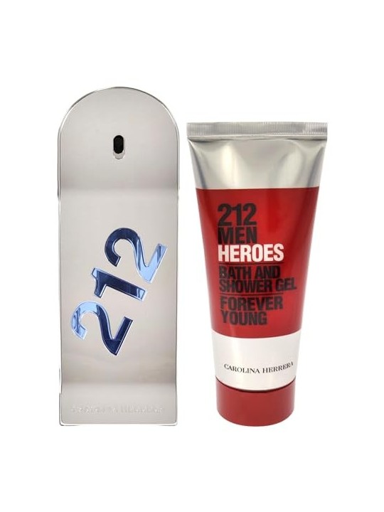 Carolina Herrera 212 Men Heroes Gift Set 90ml EDT  100ml Shower Gel