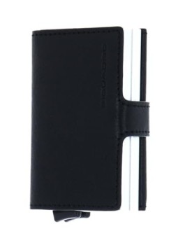 Piquadro Porta Carte di Credito in Pelle Piquadro Nero unisex