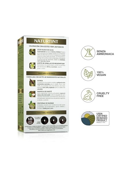Naturtint 4.35 Marrone Cappuccino Intenso 170ml