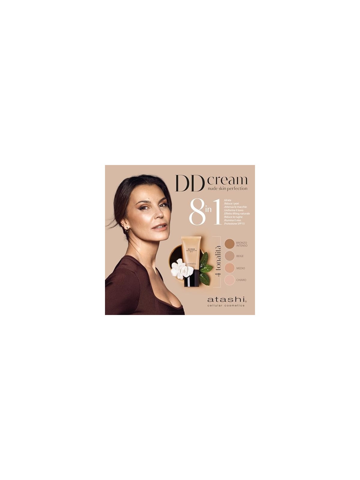 Atashi DD Cream Gardenia Beige 50ml donna