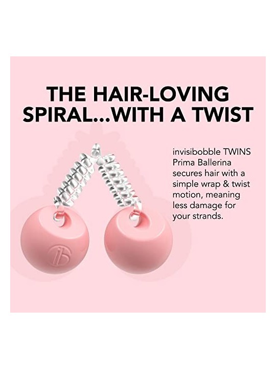 Invisibobble Twins Hang Pack Prima Ballerina Fascia per capelli con palline donna