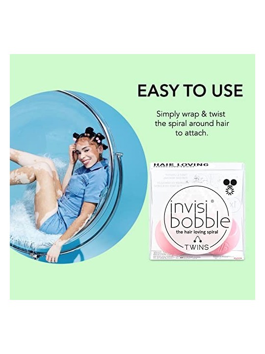 Invisibobble Twins Hang Pack Prima Ballerina Fascia per capelli con palline donna