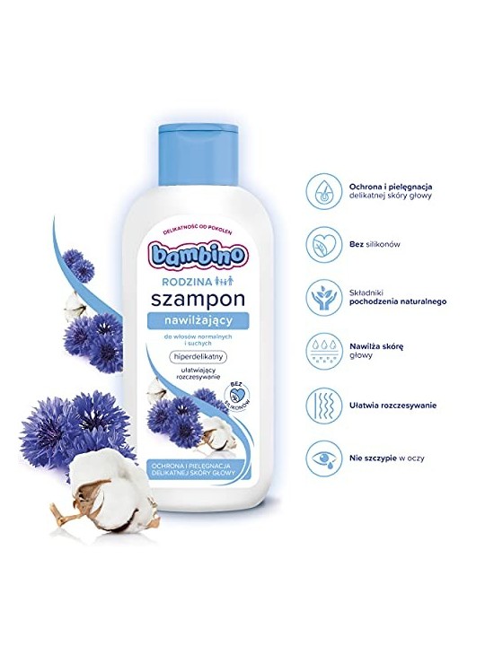 Shampoo idratante per capelli normali e secchi 400ml
