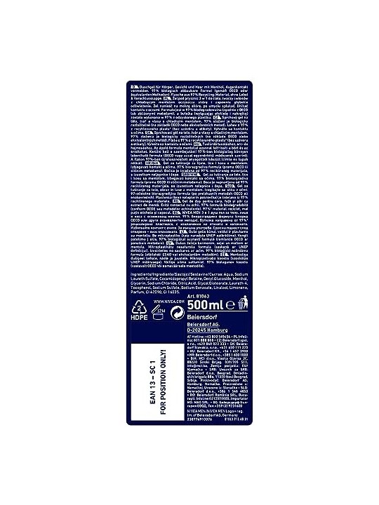 NIVEA Men Cool Kick gel doccia 500ml