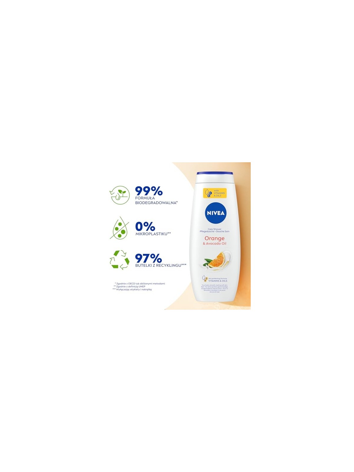 Nivea Orange & Avocado Oil Care Shower gel doccia nutriente 500ml