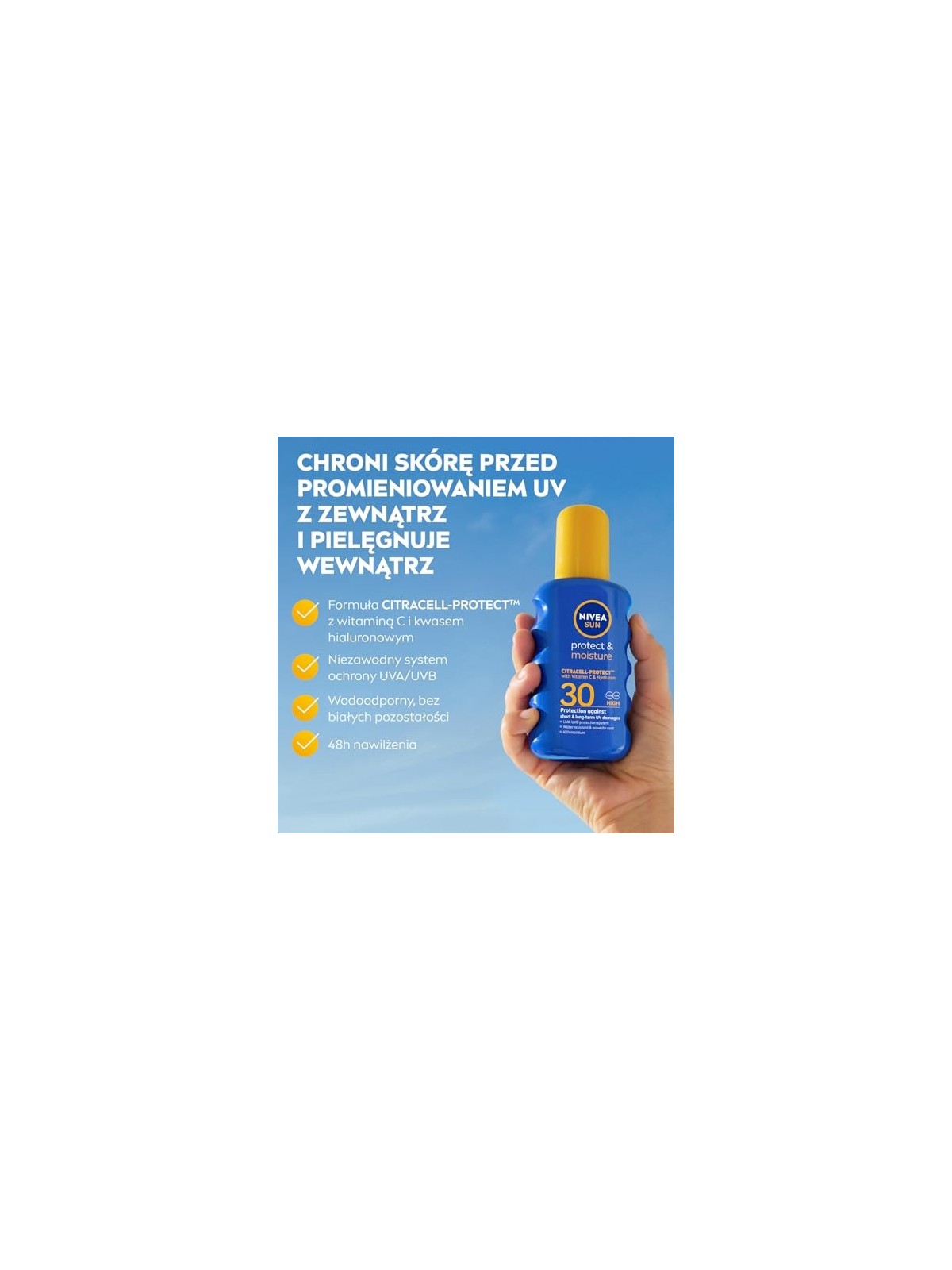 NIVEA Sun Protect Moisture balsamo solare spray idratante SPF30 200ml