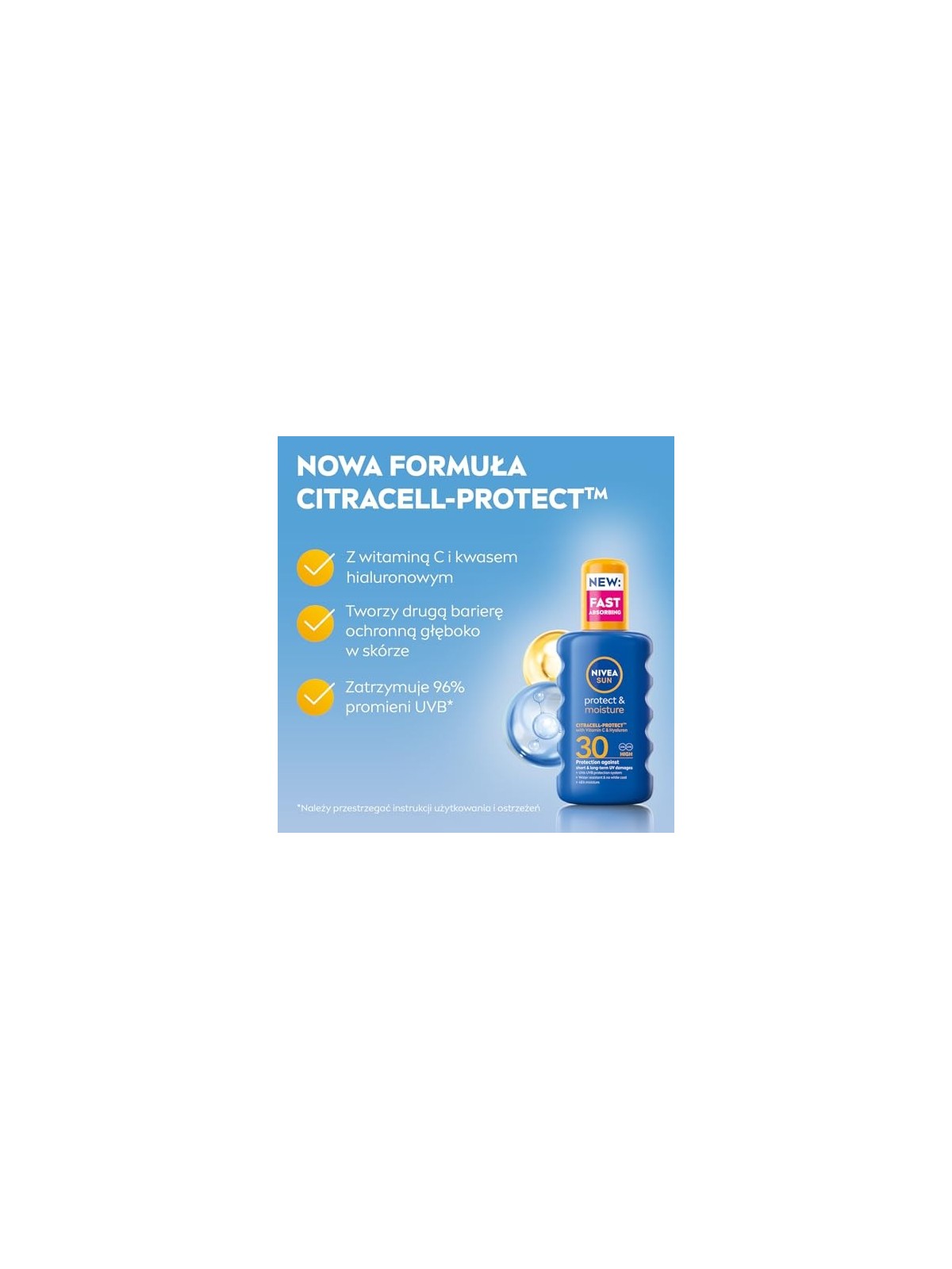NIVEA Sun Protect Moisture balsamo solare spray idratante SPF30 200ml