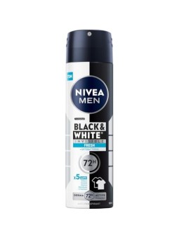 NIVEA Men BlackWhite Invisible Fresh spray antitraspirante 150ml