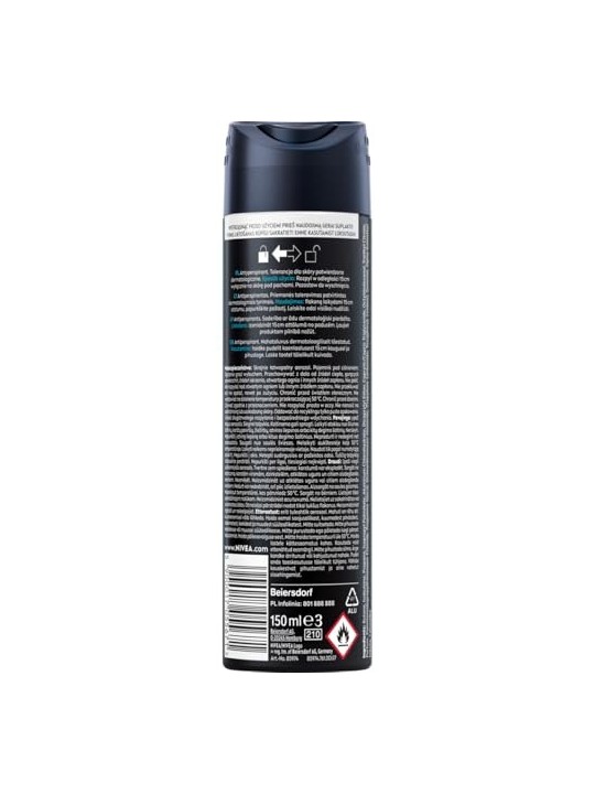 NIVEA Men BlackWhite Invisible Fresh spray antitraspirante 150ml