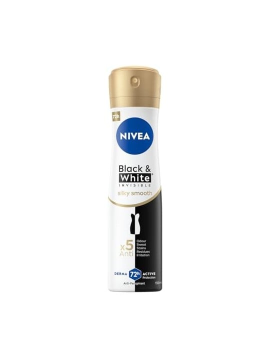 NIVEA BlackWhite Invisible Silky Smooth spray antitraspirante 150ml